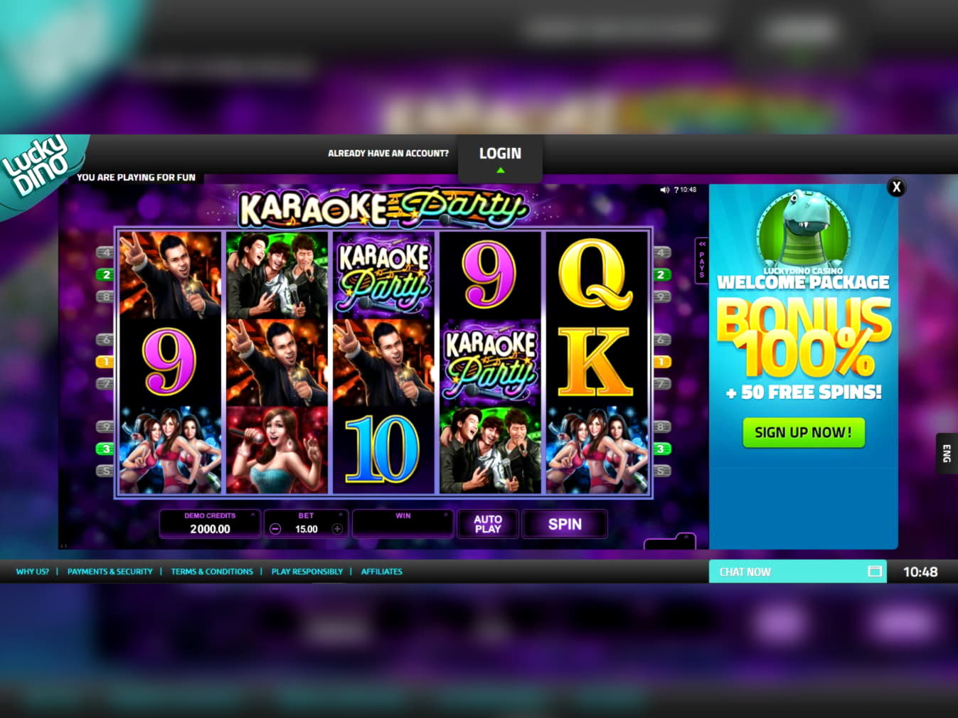 €4385 no deposit at Cashpoint Casino