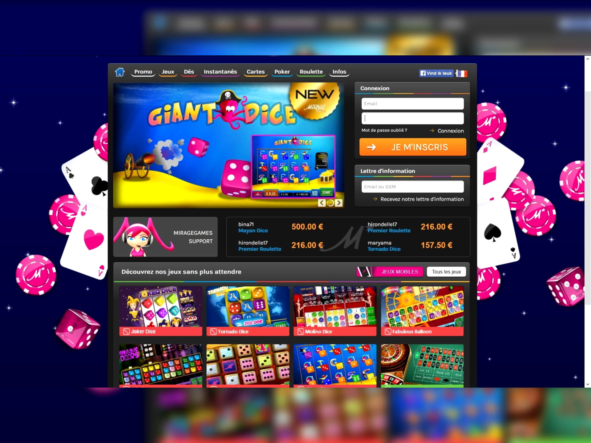 220 Free Spins no deposit casino at Royal Dubai Casino