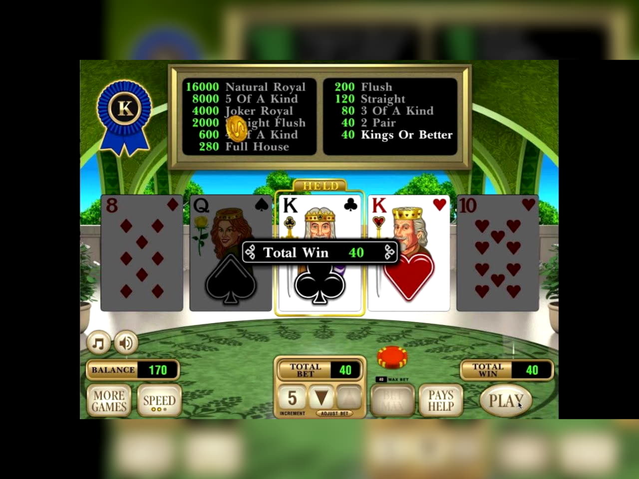 55% casino match bonus at Betway Casino