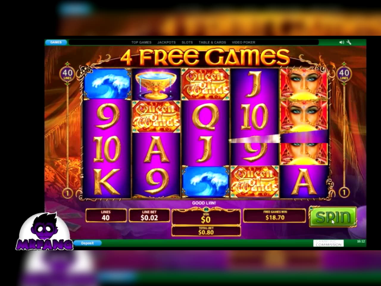 185% Casino match bonus at Euro Palace Casino