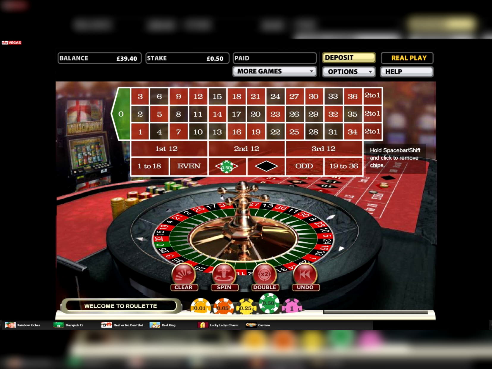 Eur 640 Free Cash at Luxury Casino