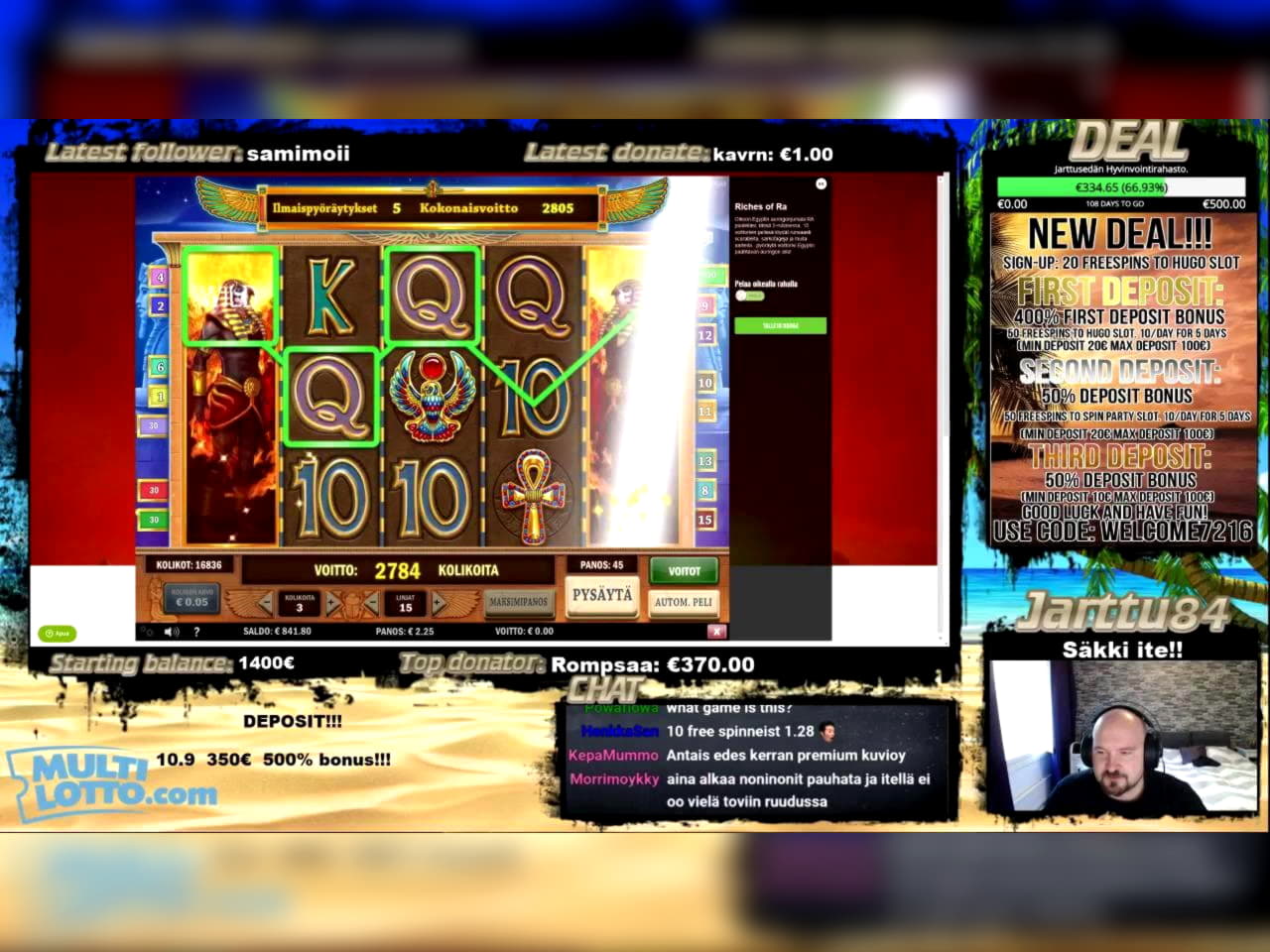 €165 Free chip at bWin Casino