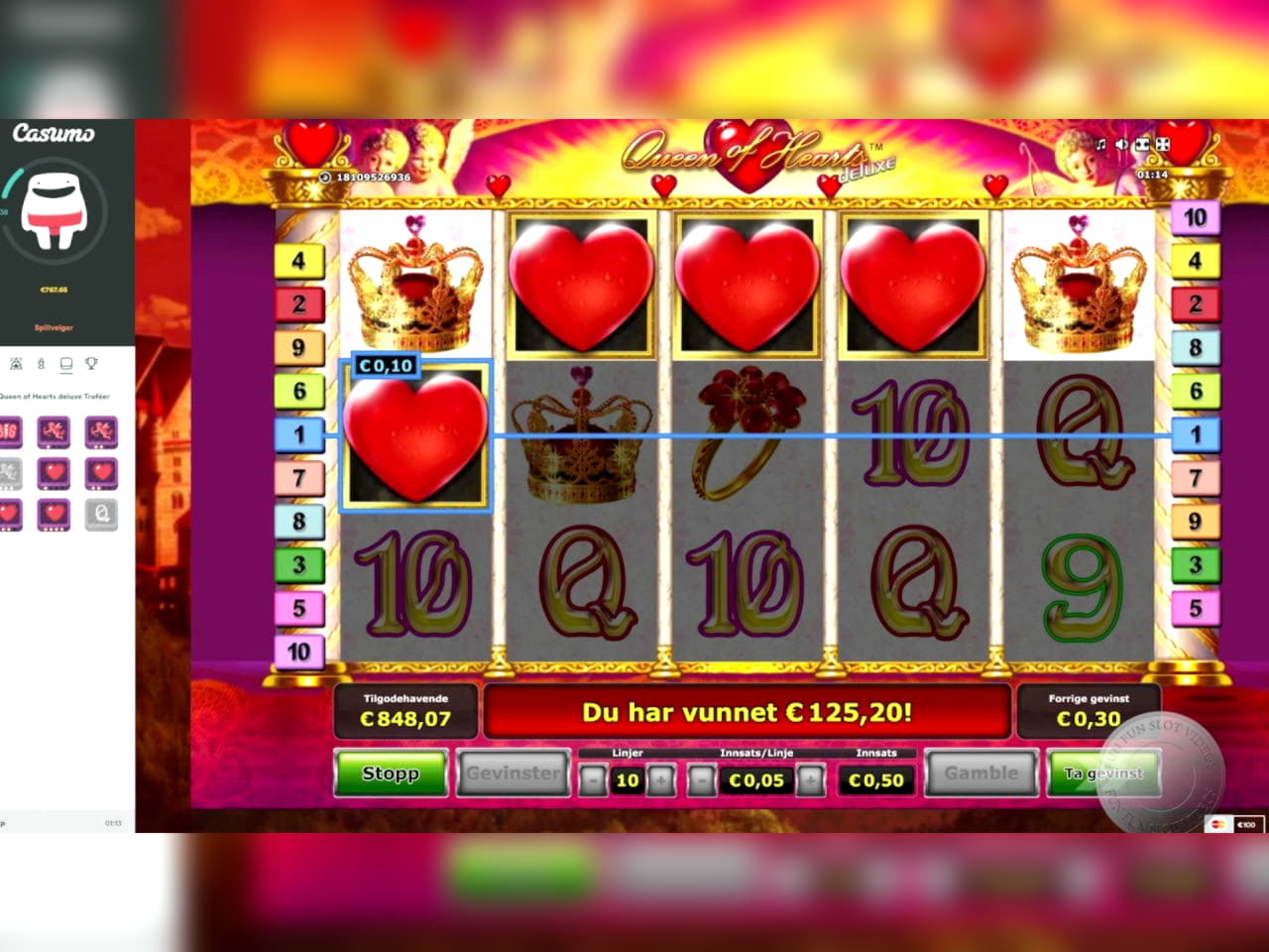 285 Free Spins no deposit at Platinum Play Casino