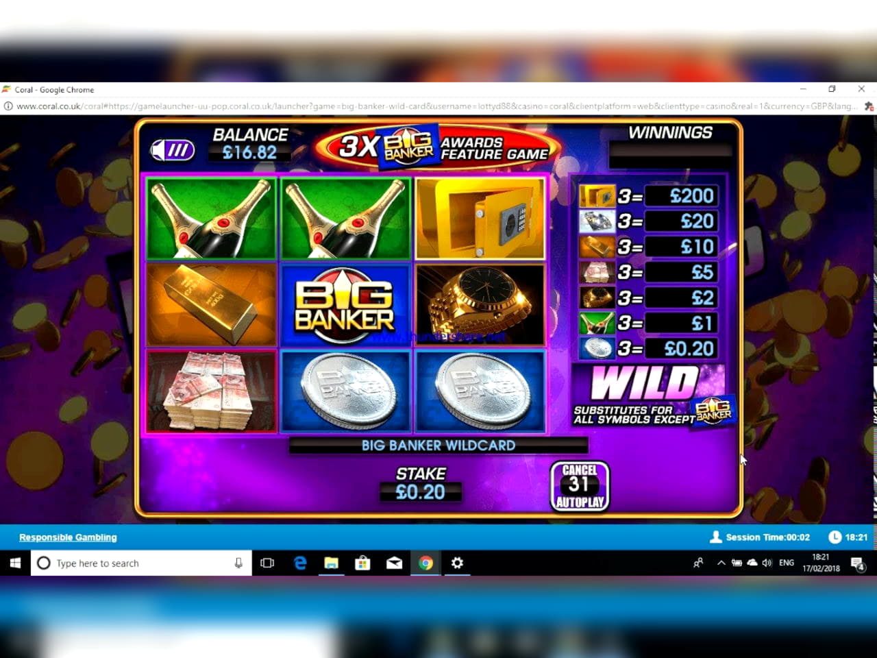 €50 casino chip at Cashpoint Casino