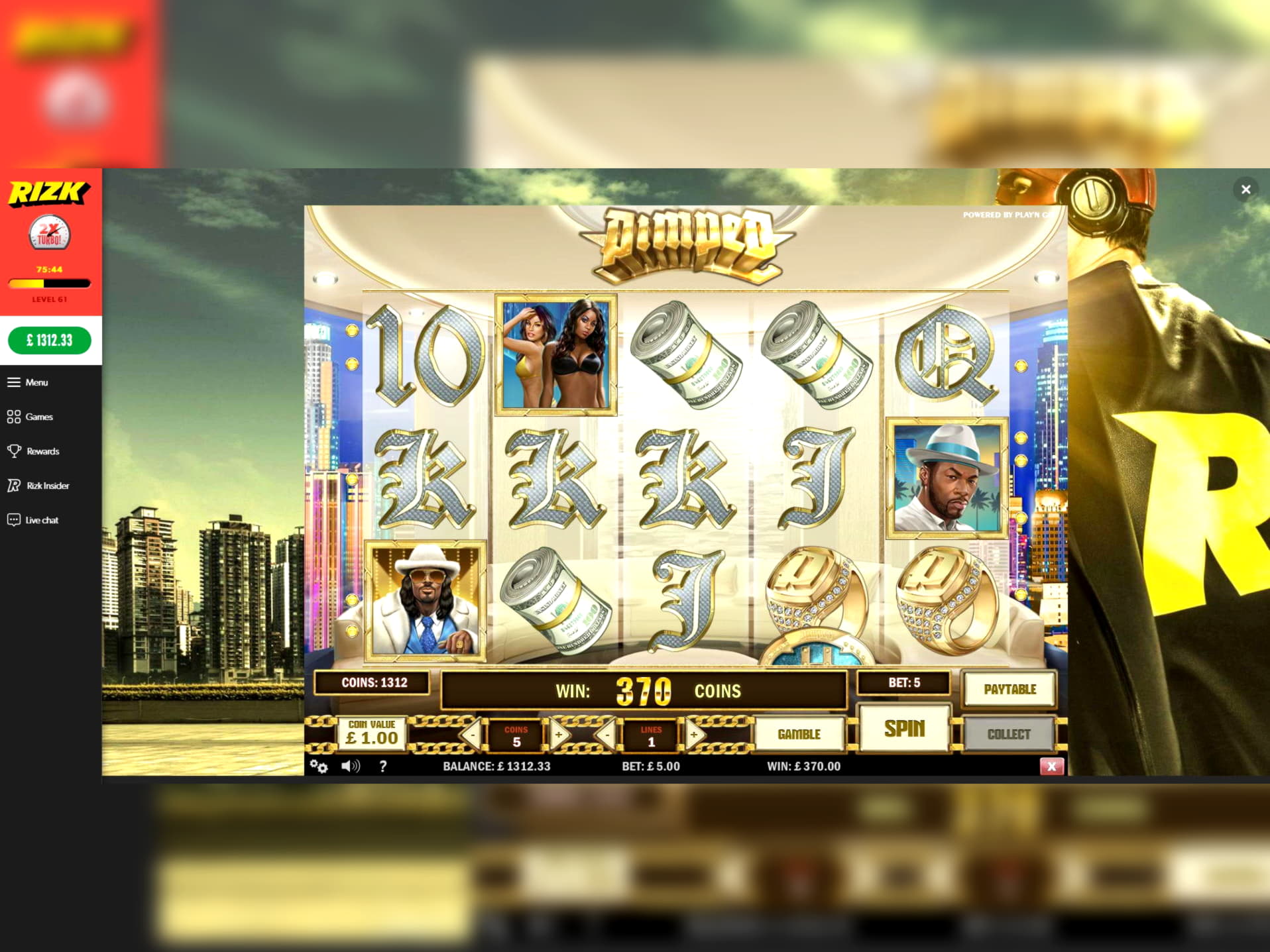44 Free spins casino at Platinum Play Casino