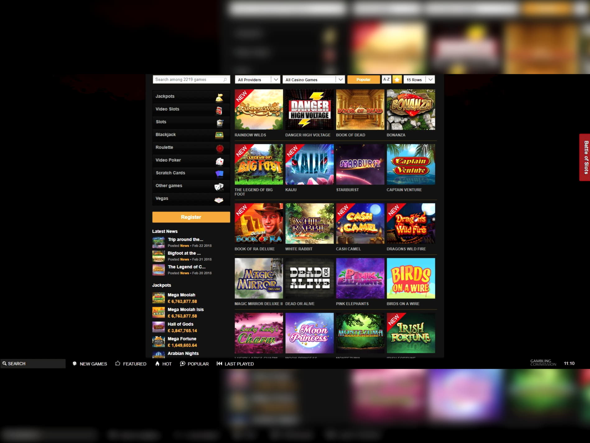 EURO 30 Free Casino Tournament at Casino com