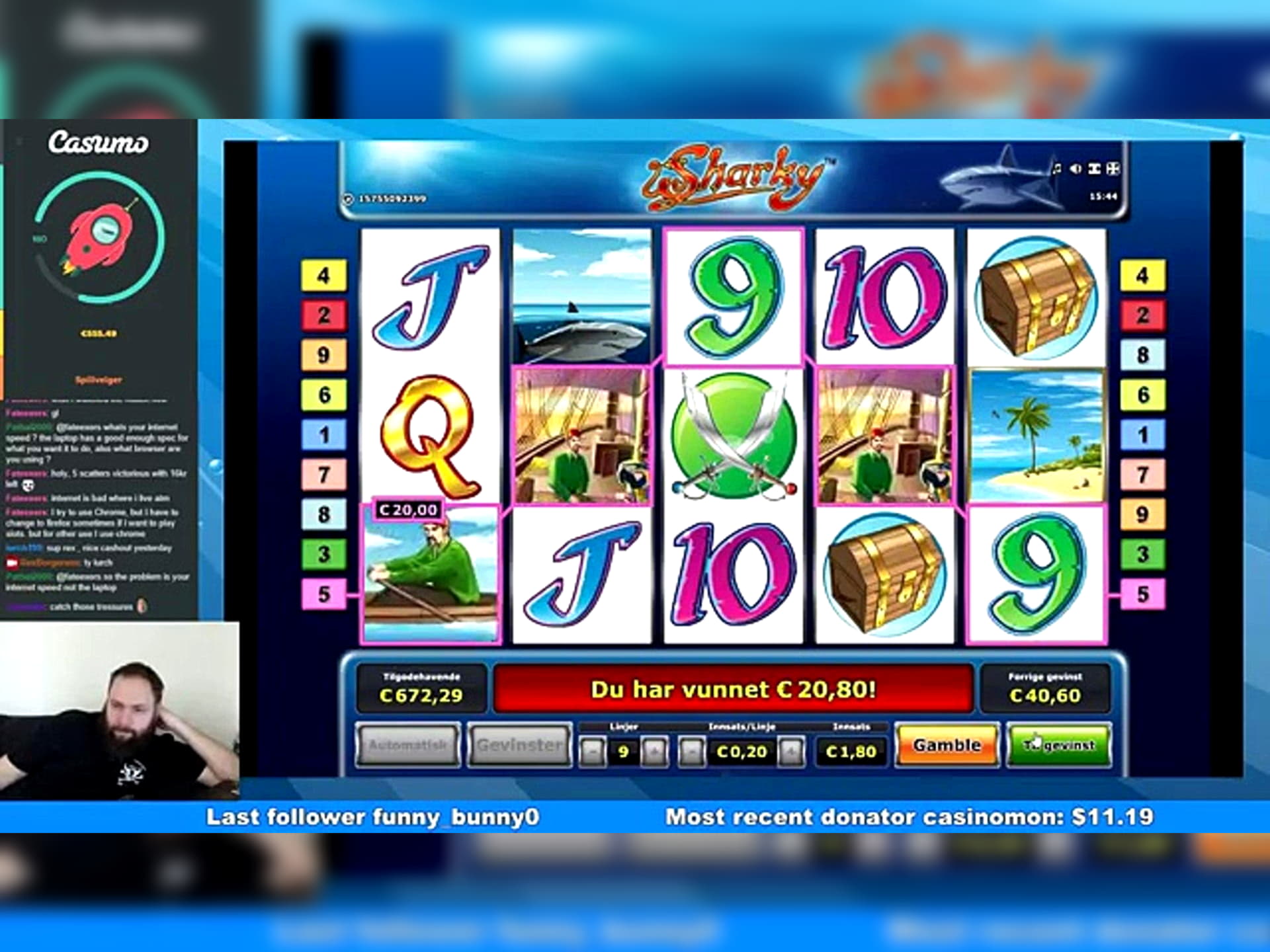 195% Deposit Match Bonus at Inter Casino