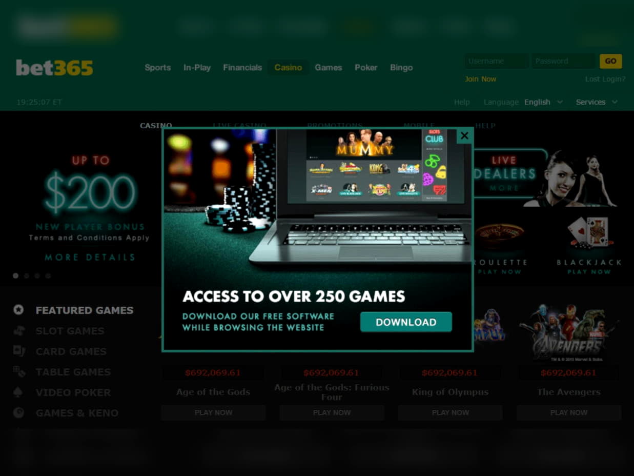225% Match bonus casino at Inter Casino