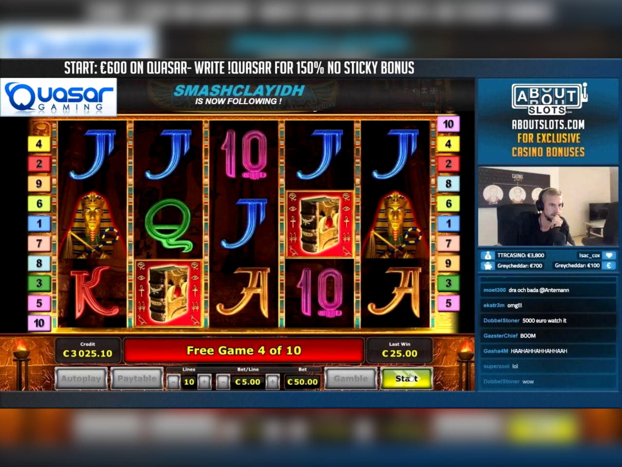 265 Free spins casino at Club Gold Casino