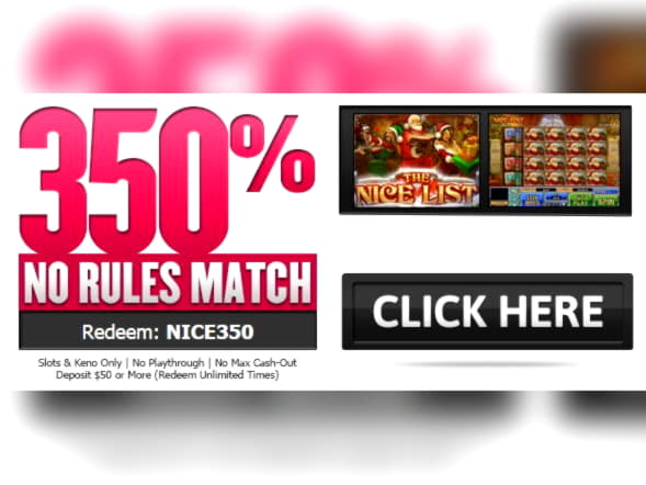 130% Casino match bonus at La Fiesta Casino