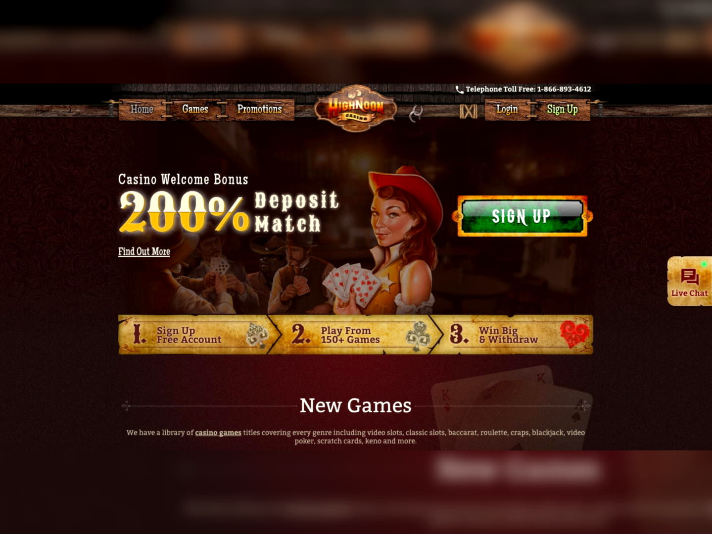 $655 no deposit at Casino com