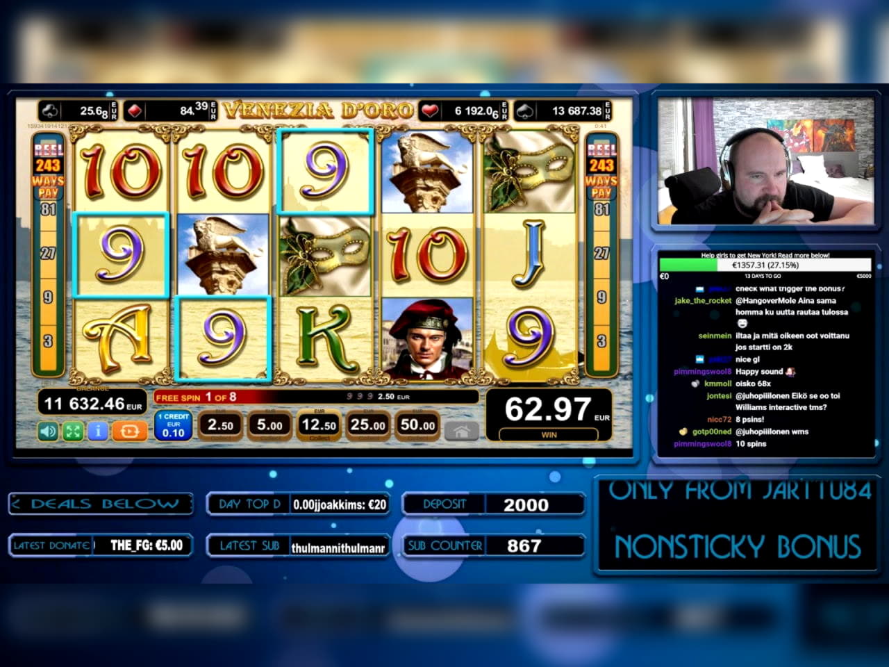 EUR 965 Casino tournaments freeroll at Casino com