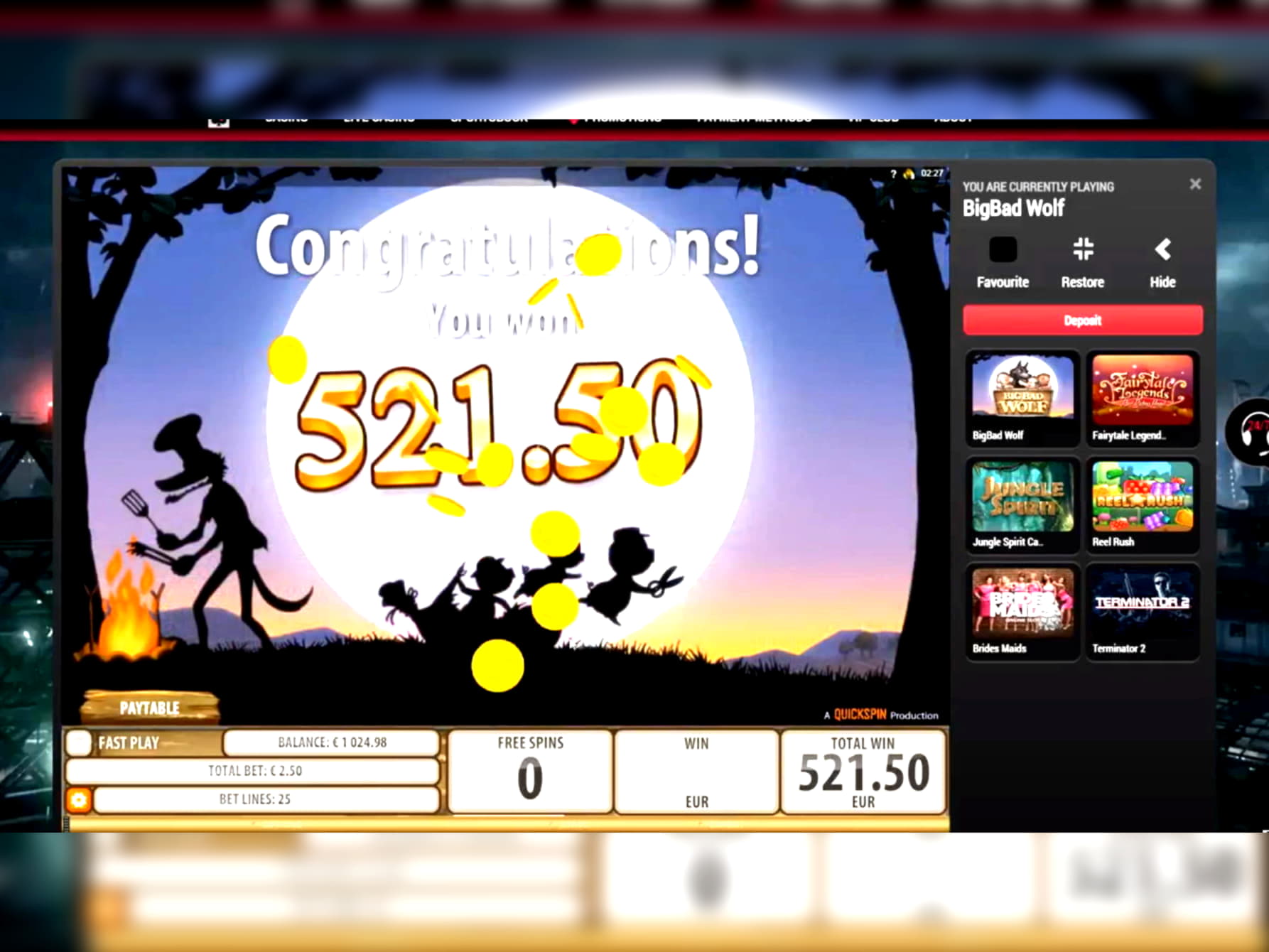 EURO 655 Daily freeroll slot tournament at Bet At Home Casino