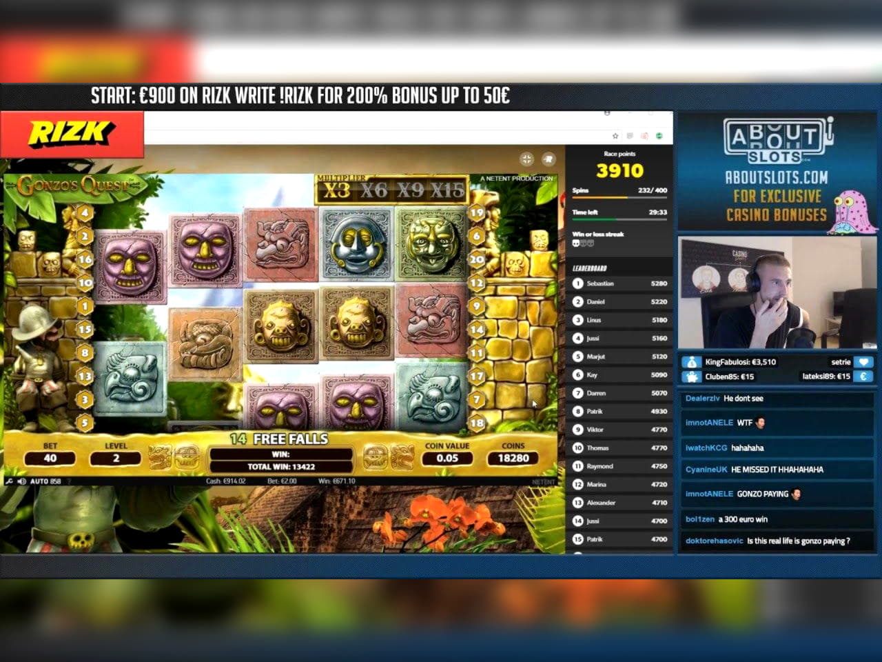 €400 No Deposit Bonus at Euro Palace Casino