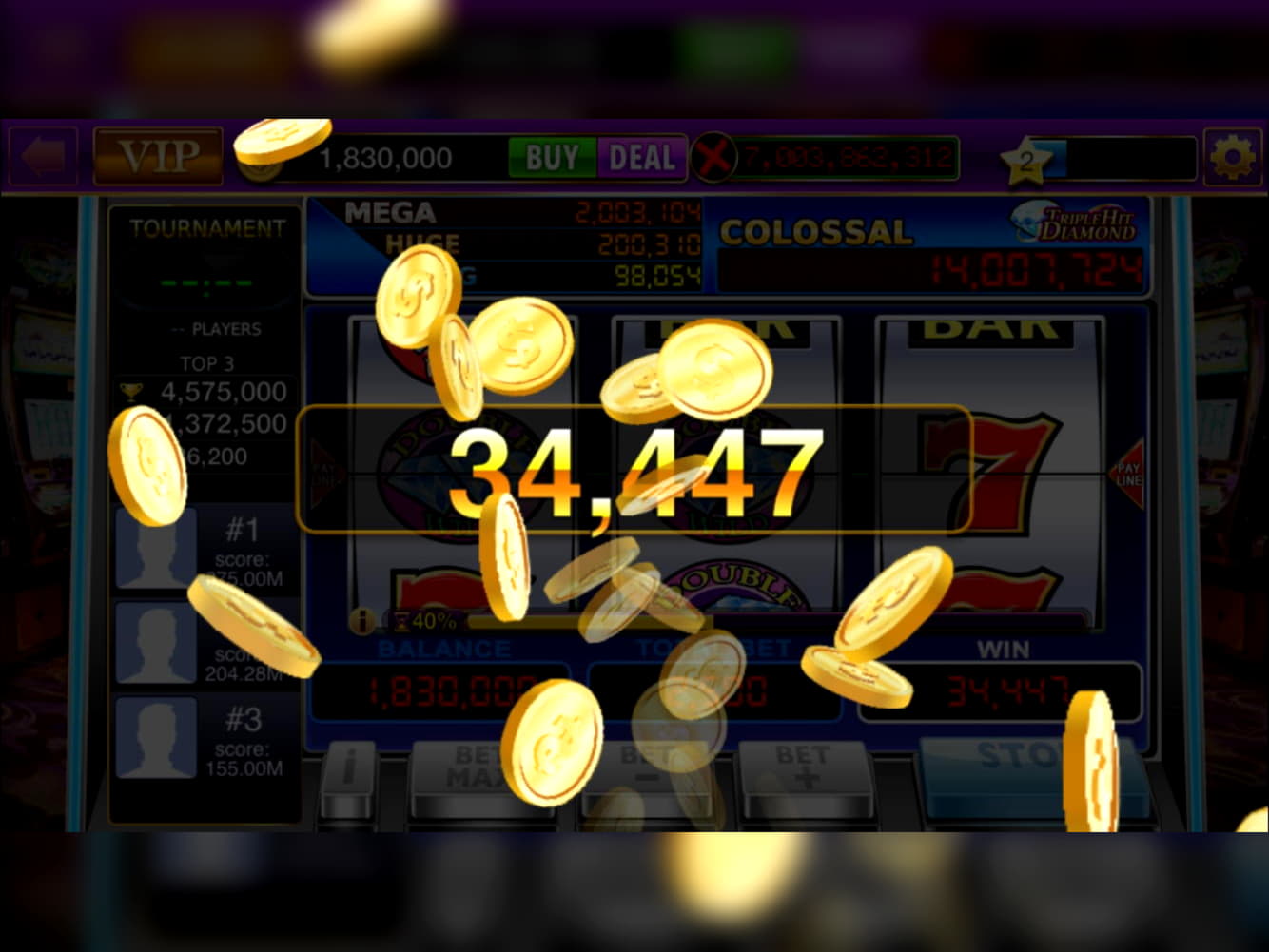 740% Deposit match bonus at Spin Palace Casino