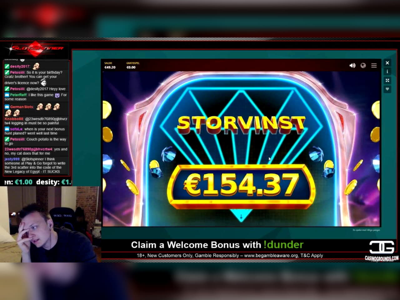 99 Free spins no deposit at Gamebookers Casino