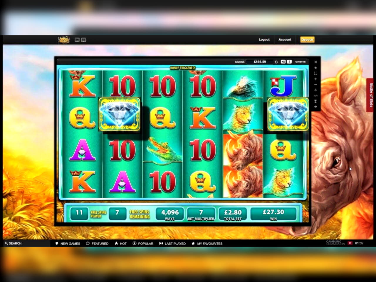 420% Match at a Casino at William Hill Casino