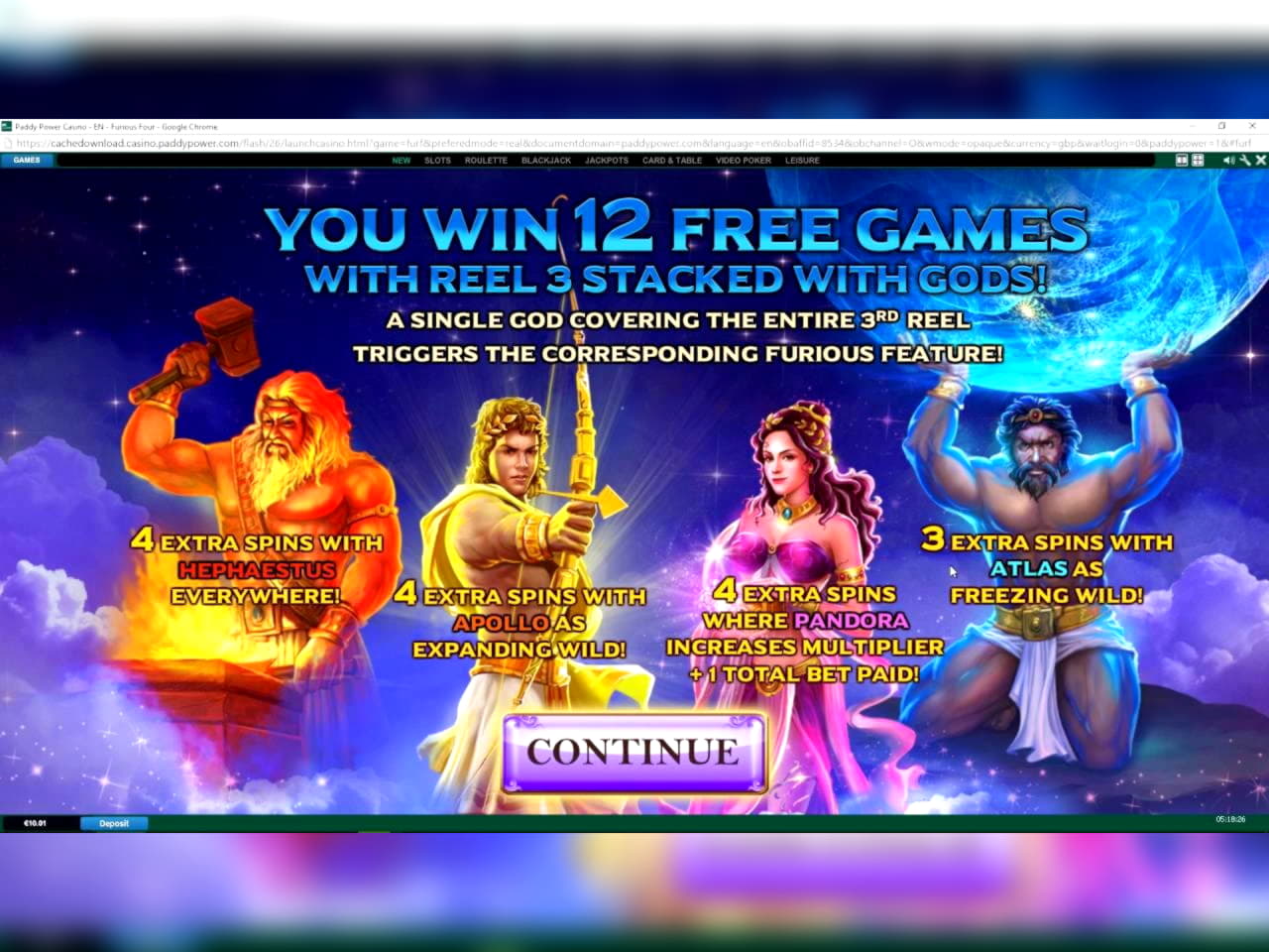 33 Free Spins no deposit casino at bWin Casino