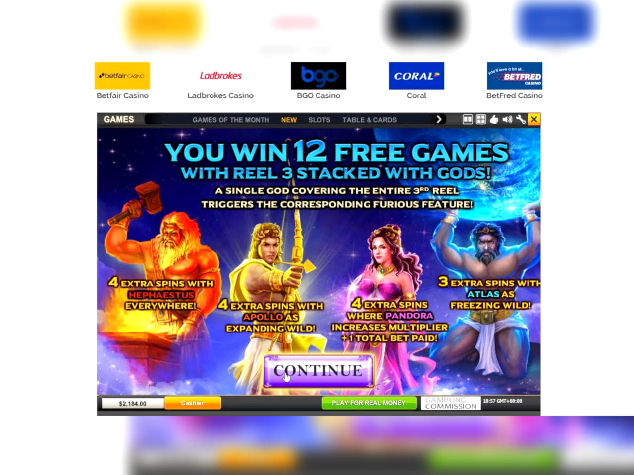 155 Loyal Free Spins! at Euro Palace Casino