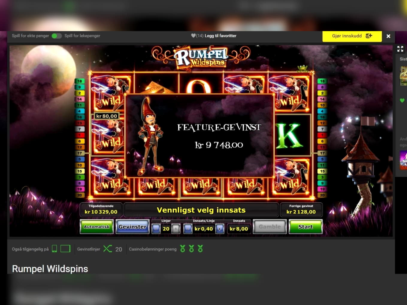 £305 Casino chip at Luxury Casino