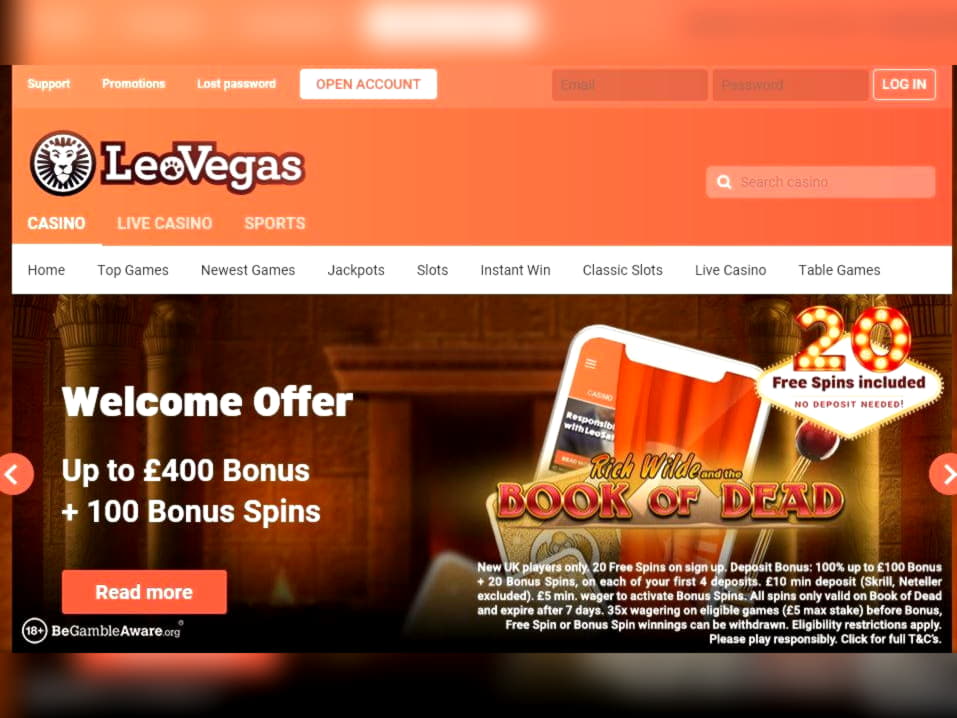 Eur 2055 No Deposit Casino Bonus at Betway Casino