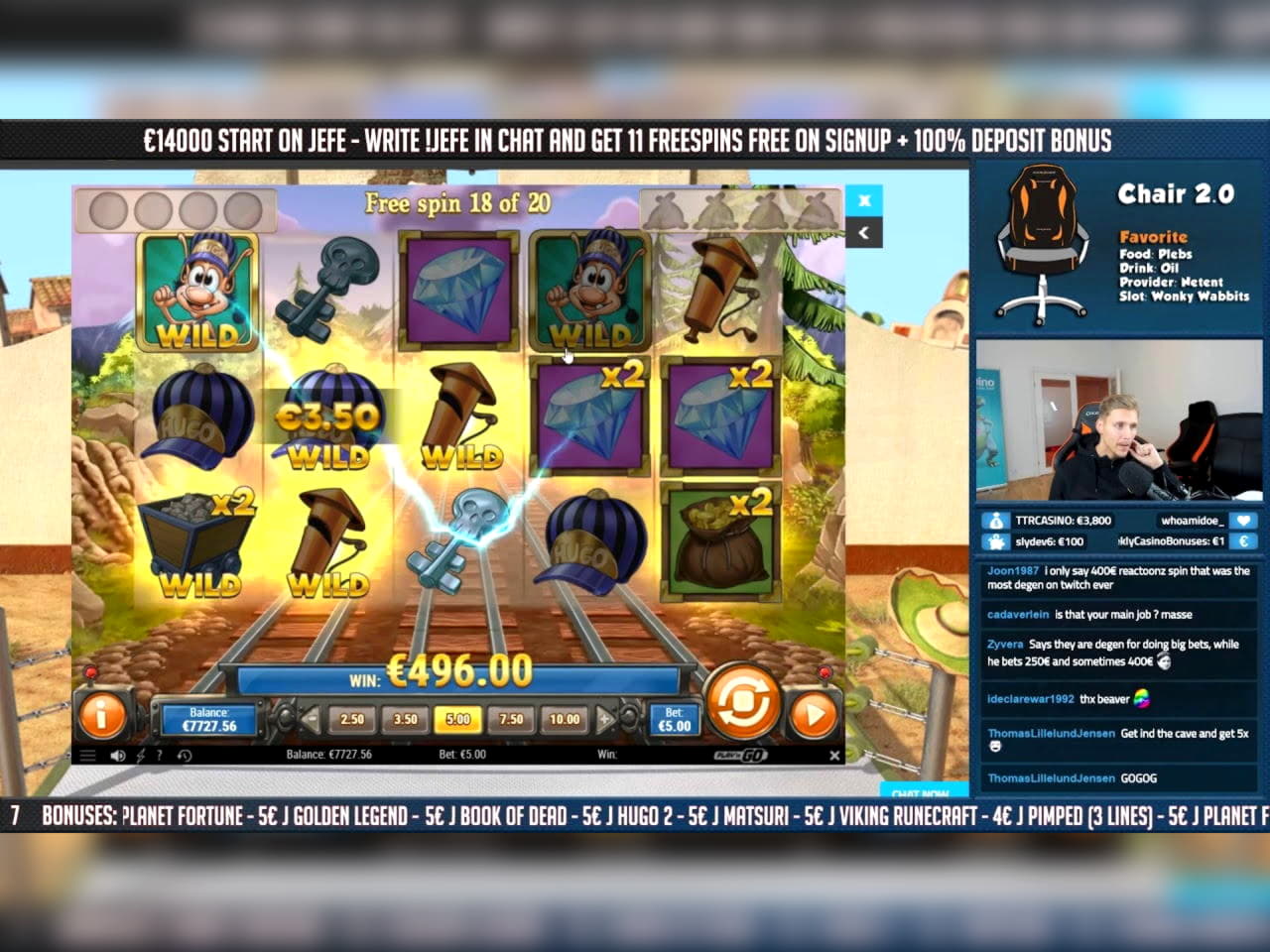 €220 Casino tournaments freeroll at Cheeky Riches Casino