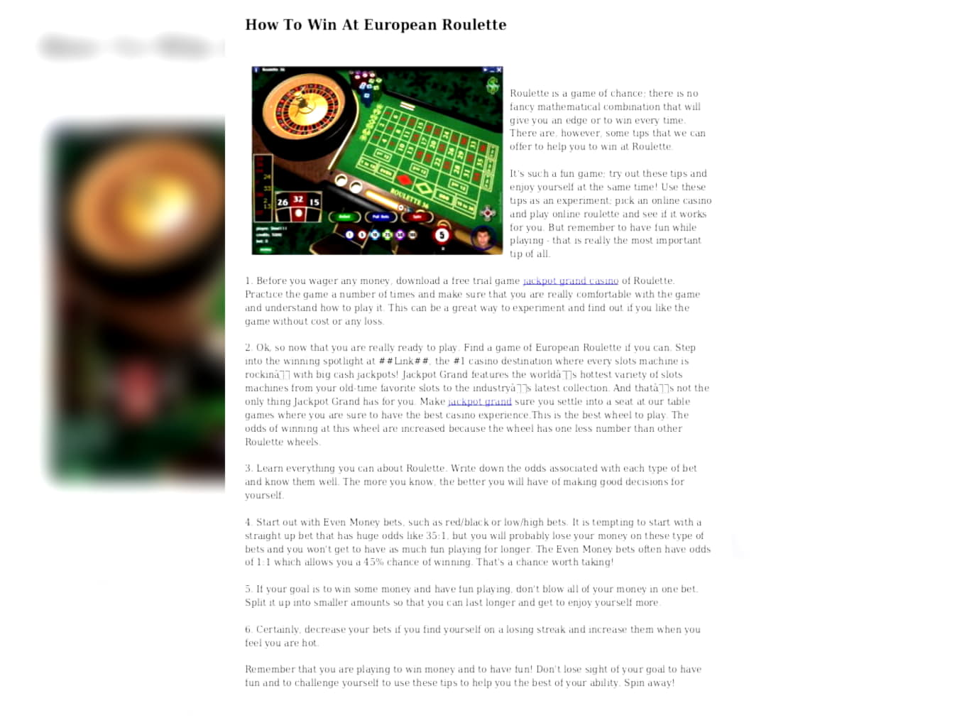 €4715 no deposit bonus casino at Euro Palace Casino