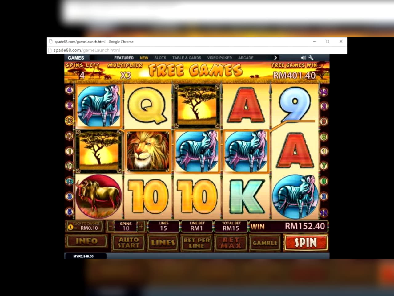 111 free spins at Luxury Casino
