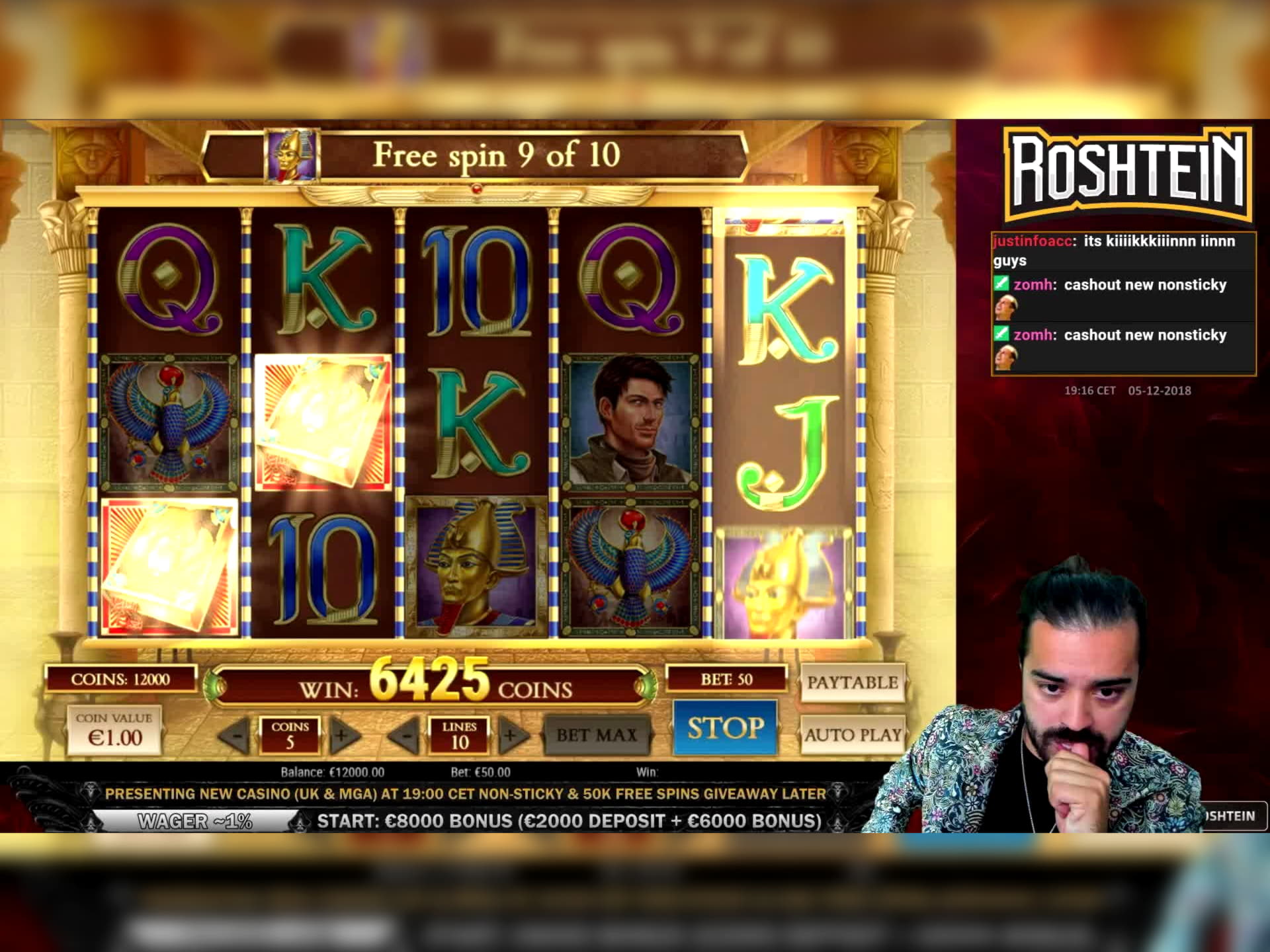 110 Free Spins no deposit at Grand Hotel Casino