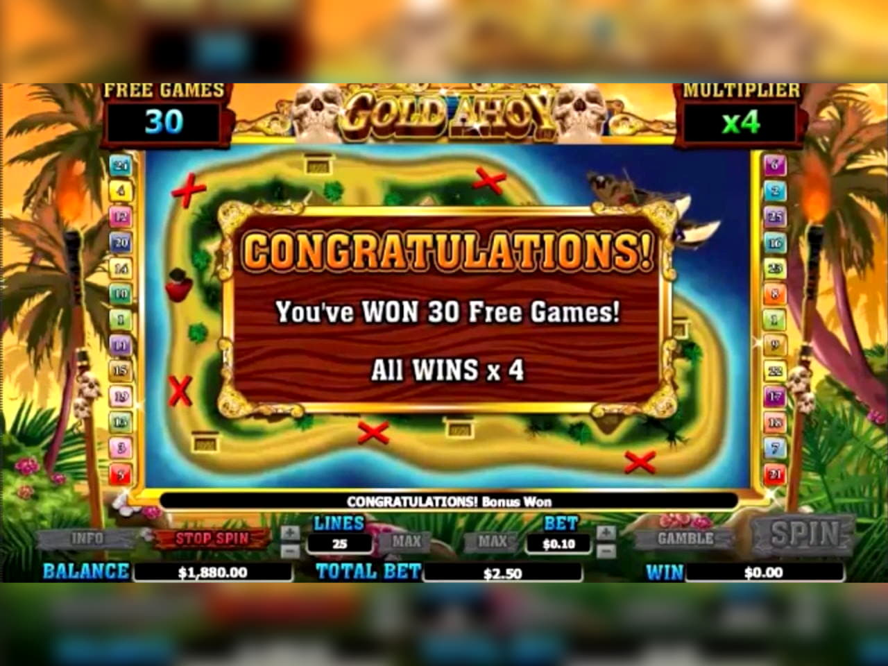 220 Free spins at Gamebookers Casino