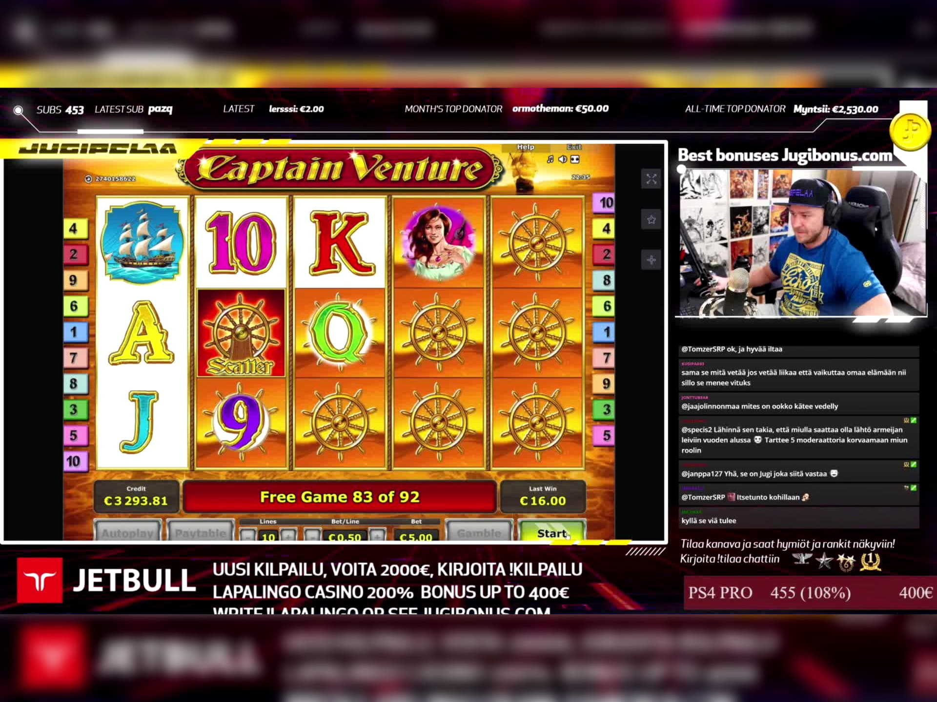 €480 Daily freeroll slot tournament at Casino com