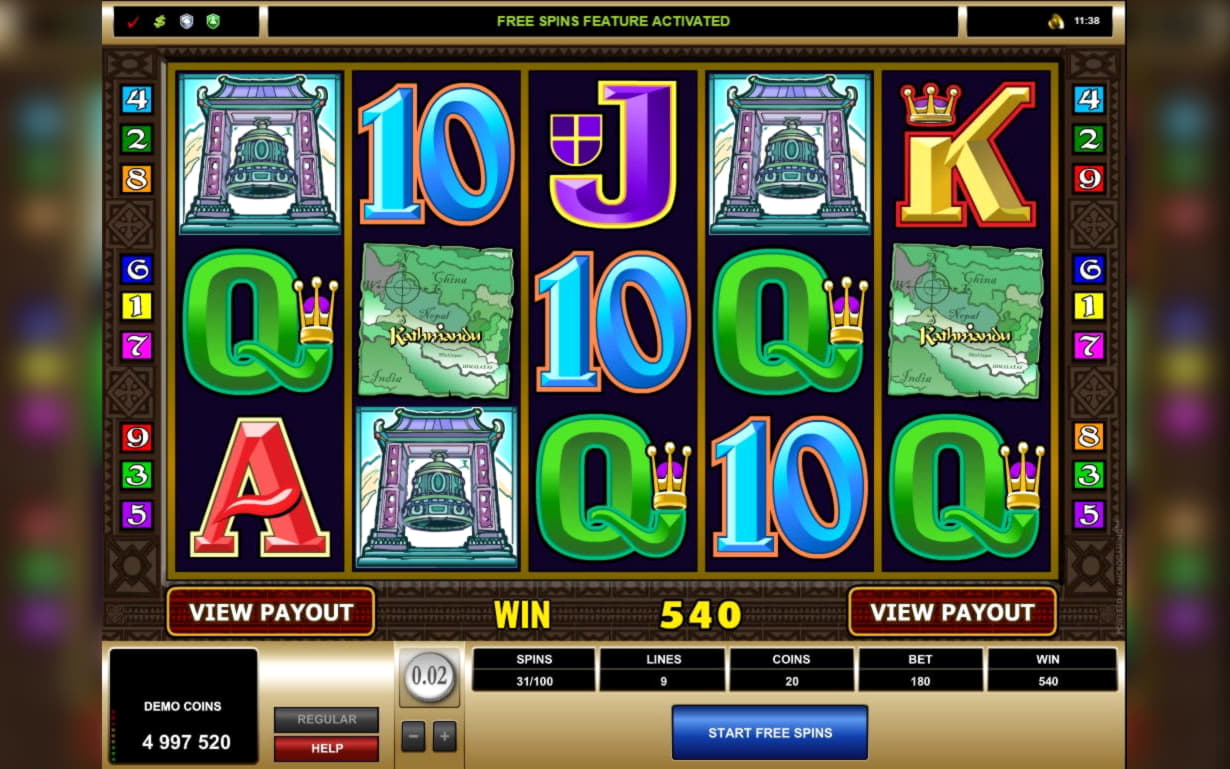 285 Free spins at Casino Action