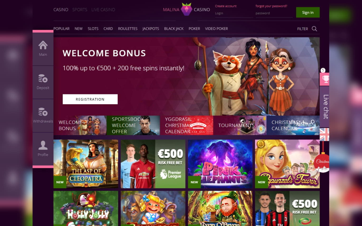 375% Best signup bonus casino at Spin Palace Casino