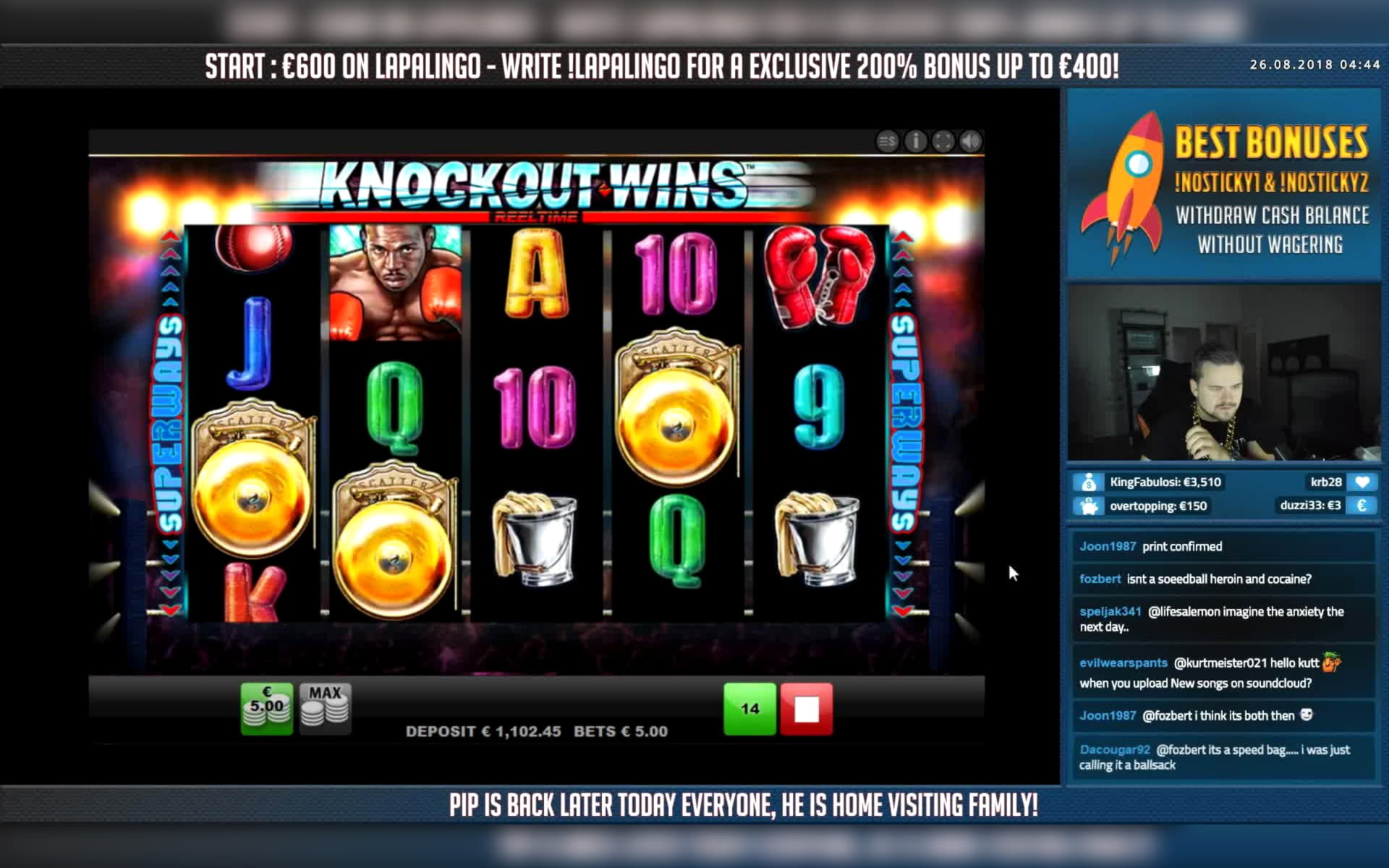 EUR 150 No deposit bonus casino at Seven Cherries Casino