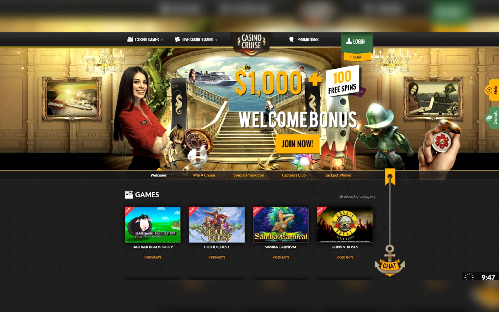 300 Loyalty Free Spins! at Grand Hotel Casino