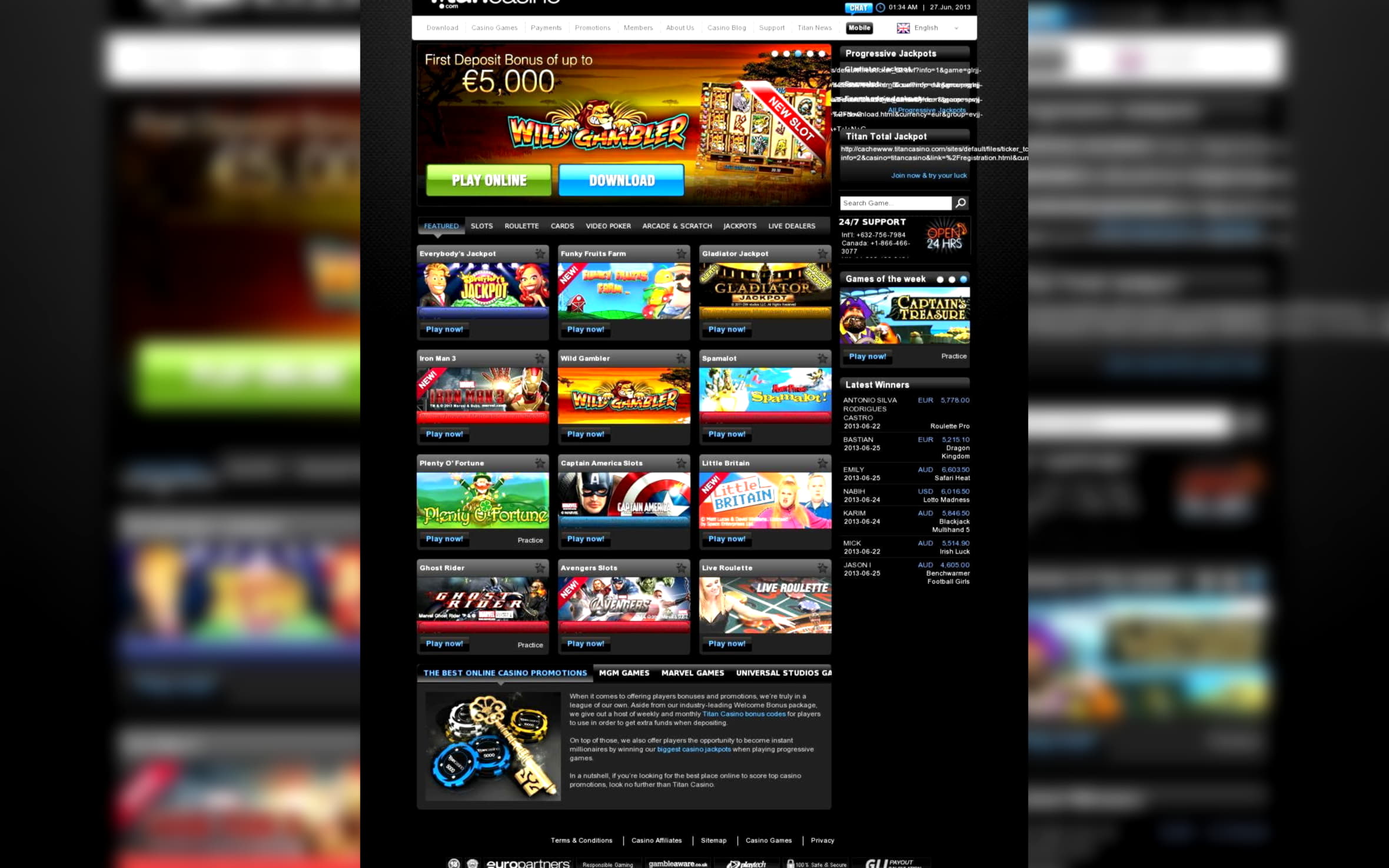 80% Casino match bonus at Cashpoint Casino