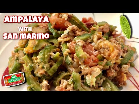Ginisang ampalaya with SAN MARINO CORNED TUNA