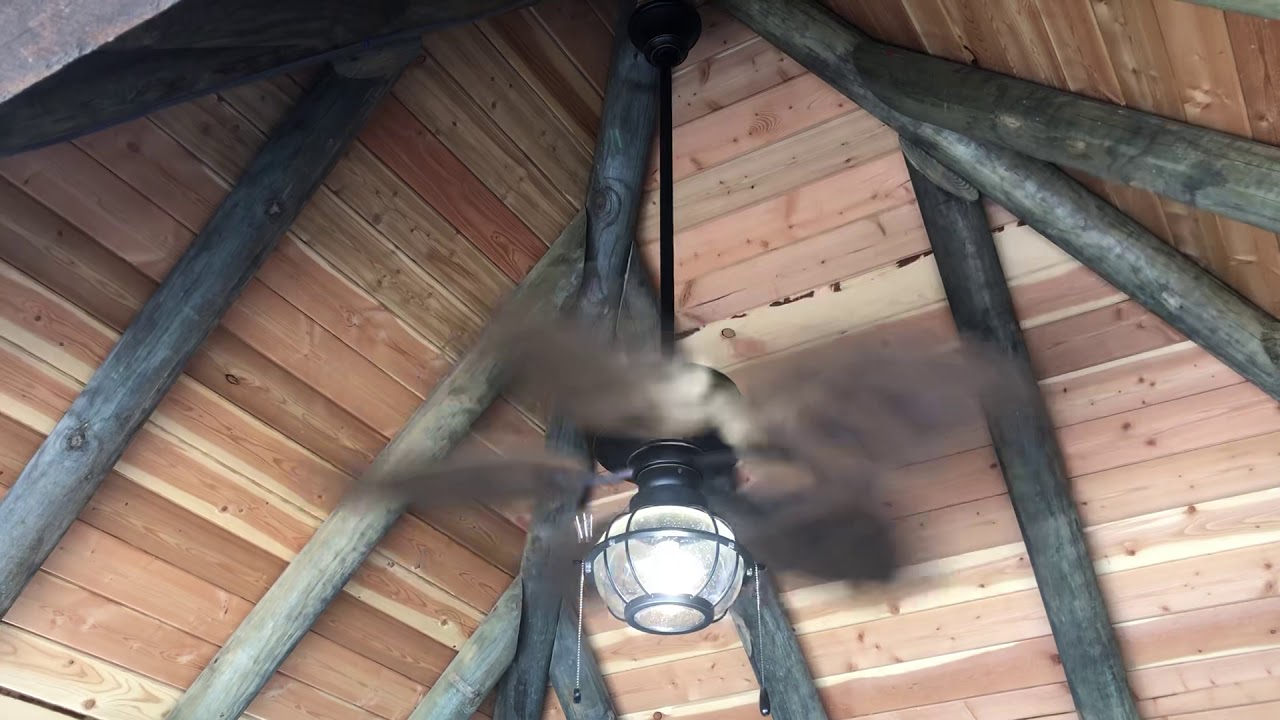 Progress Lighting Air Pro Decorative Patio Ceiling Fans in Casino booth