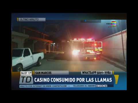 Casino se incendió en San Marcos