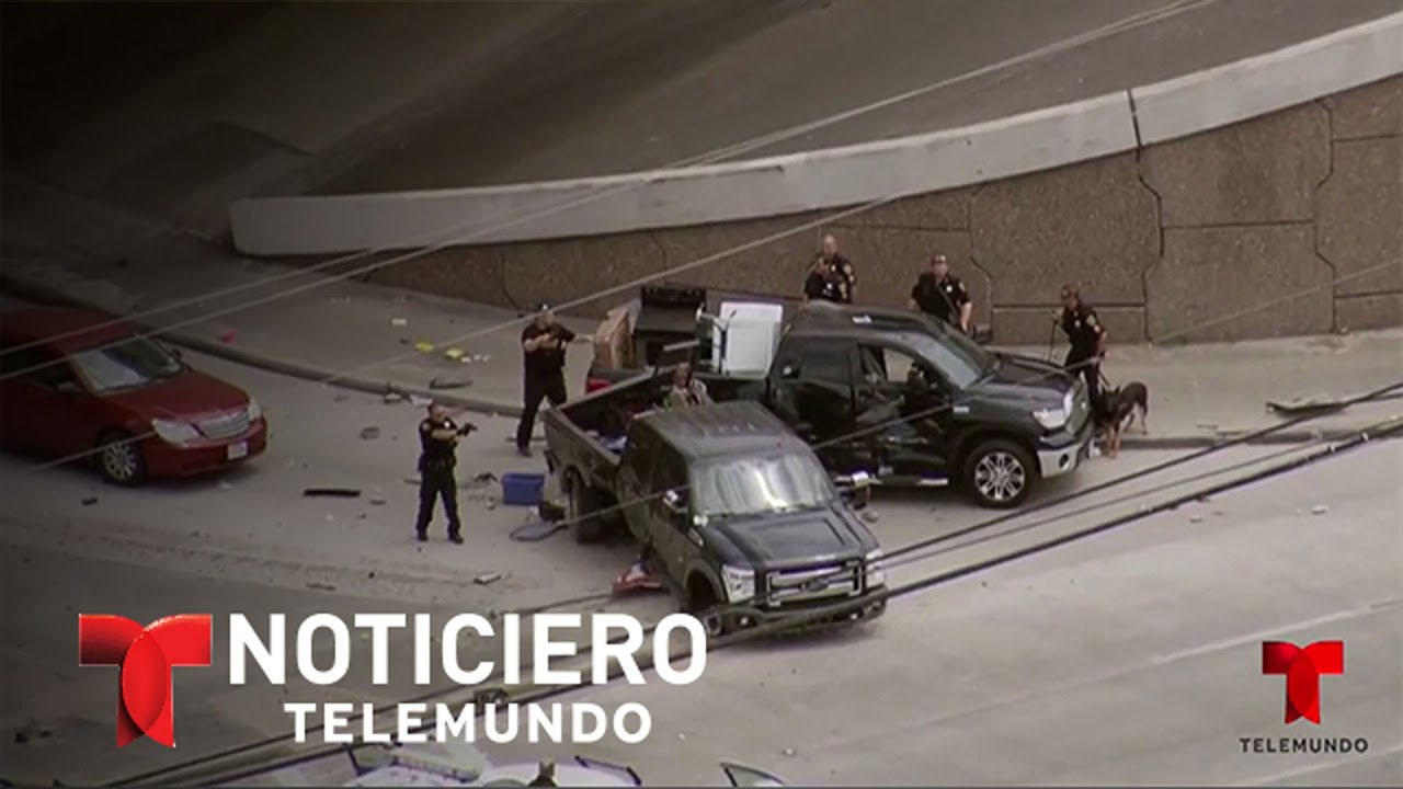 Vibrante persecución en Houston, Texas | Noticiero | Noticias Telemundo