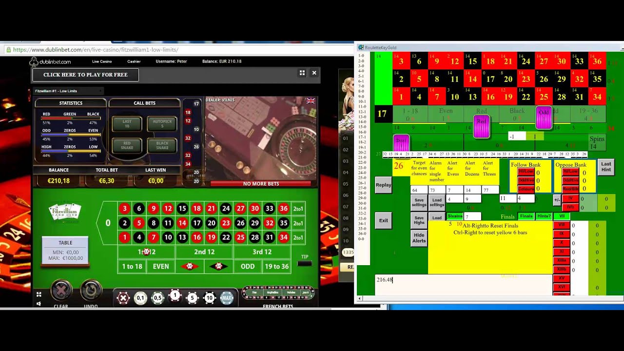 Winning using Roulette Key Gold at Dublin Bet Casino