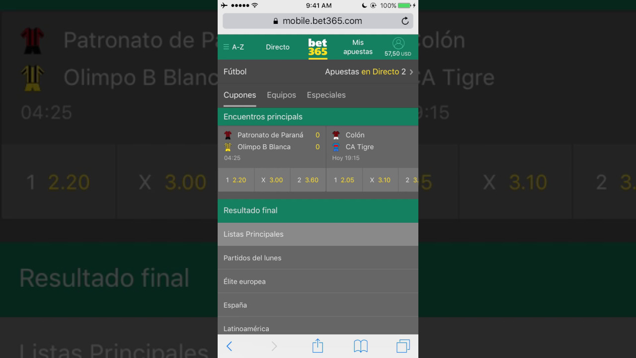 Apuesta en BET365 desde tu movil