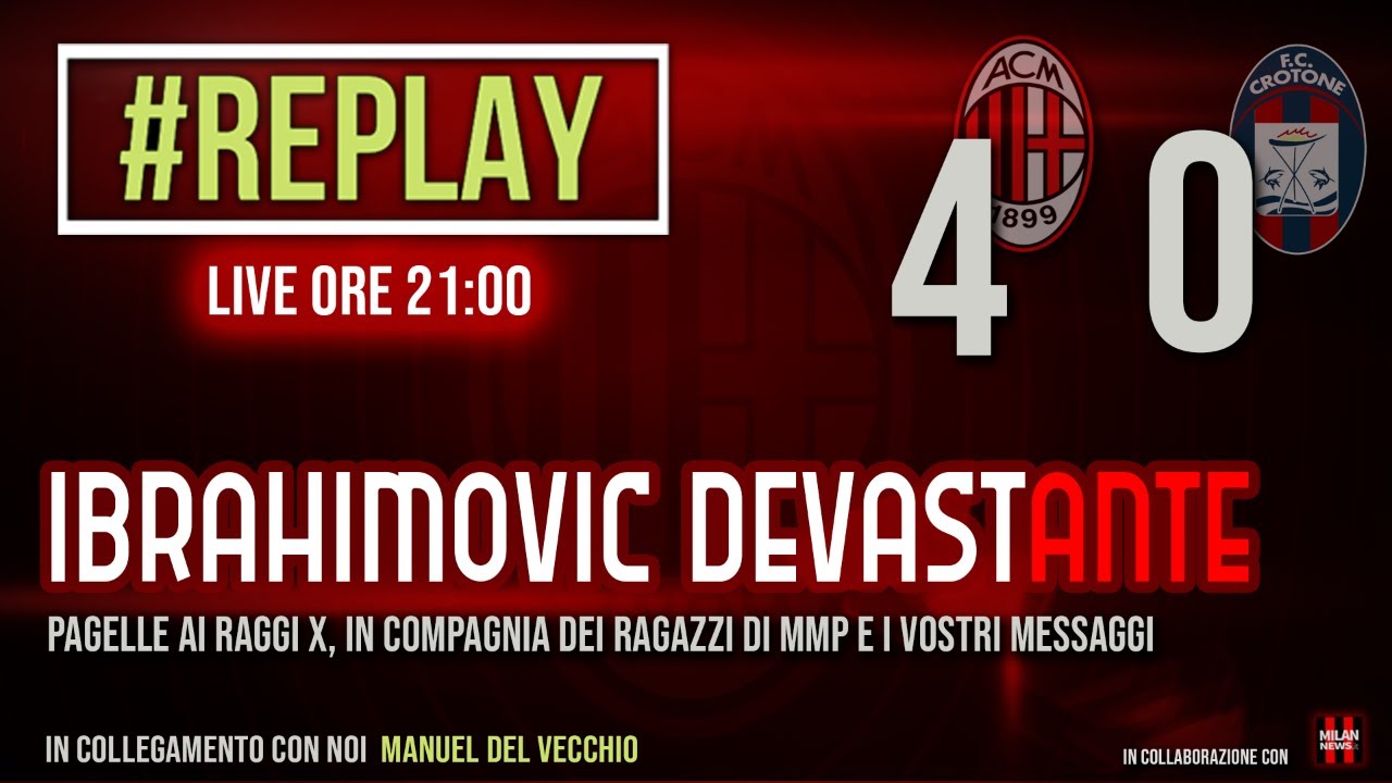 #MILANCROTONE - IL MILAN SERVE IL POKER E TORNA PRIMO