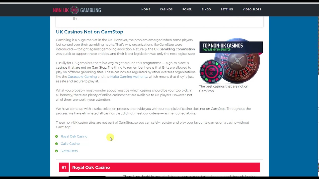 Casinos Not on GamStop – Best New Gambling sites not on GamStop