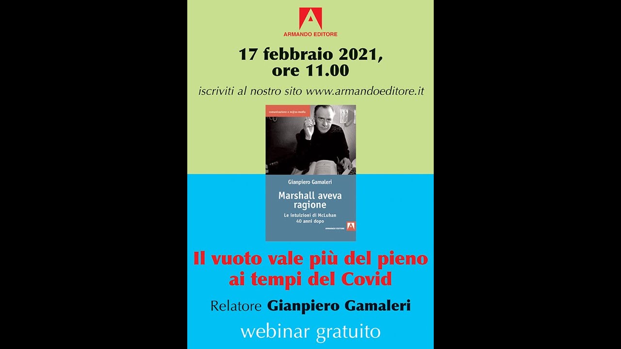 Webinar - "Il vuoto vale più del pieno, ai tempi de Covid"