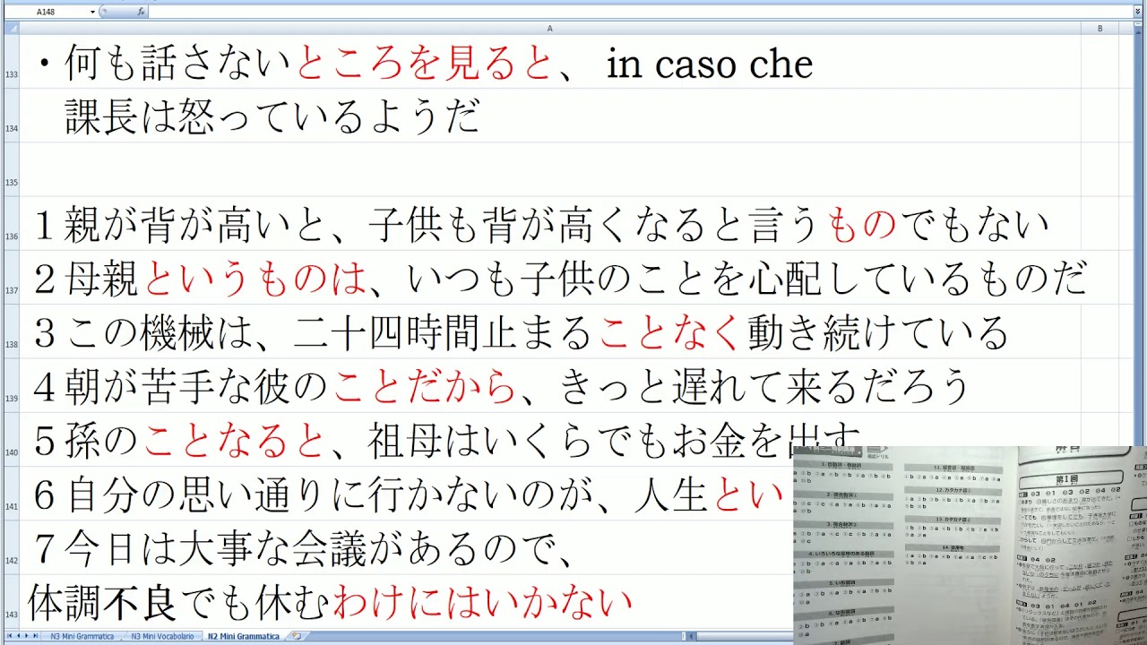 Giapponese N2 Mini Corso Grammatica 02 fine frase