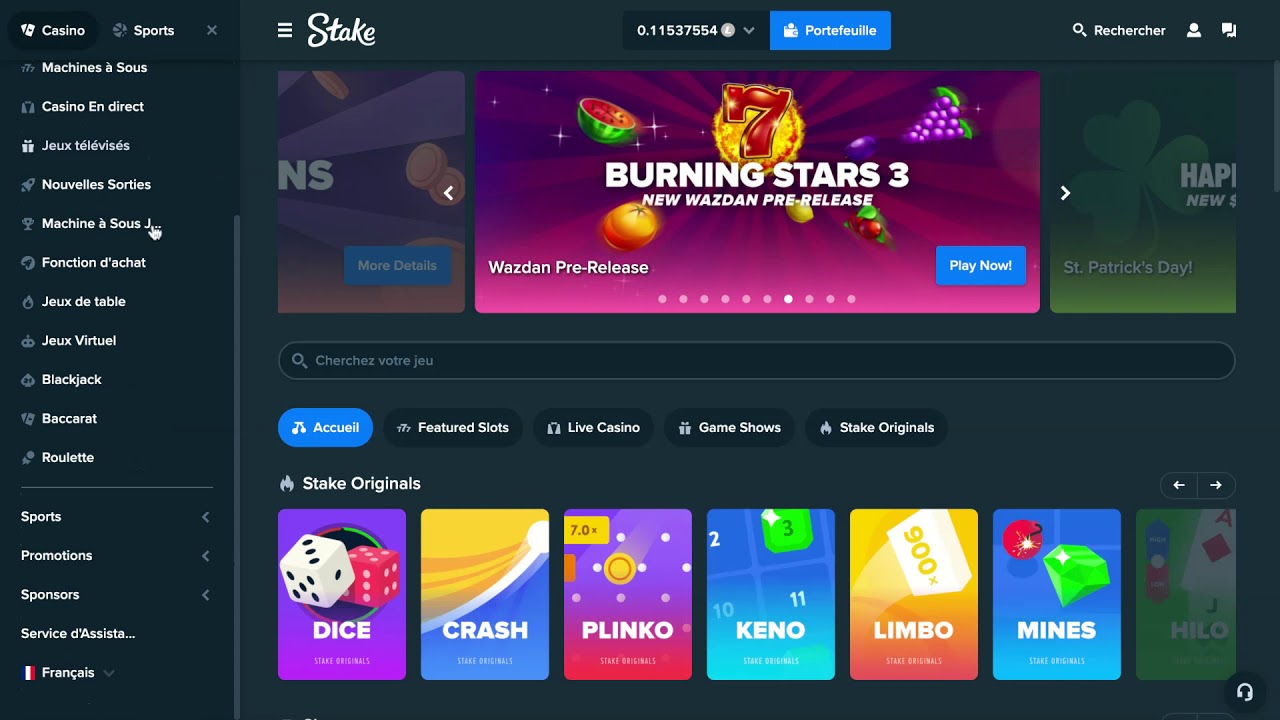 Stake.com - Meilleur casino en ligne cryptomonnaie