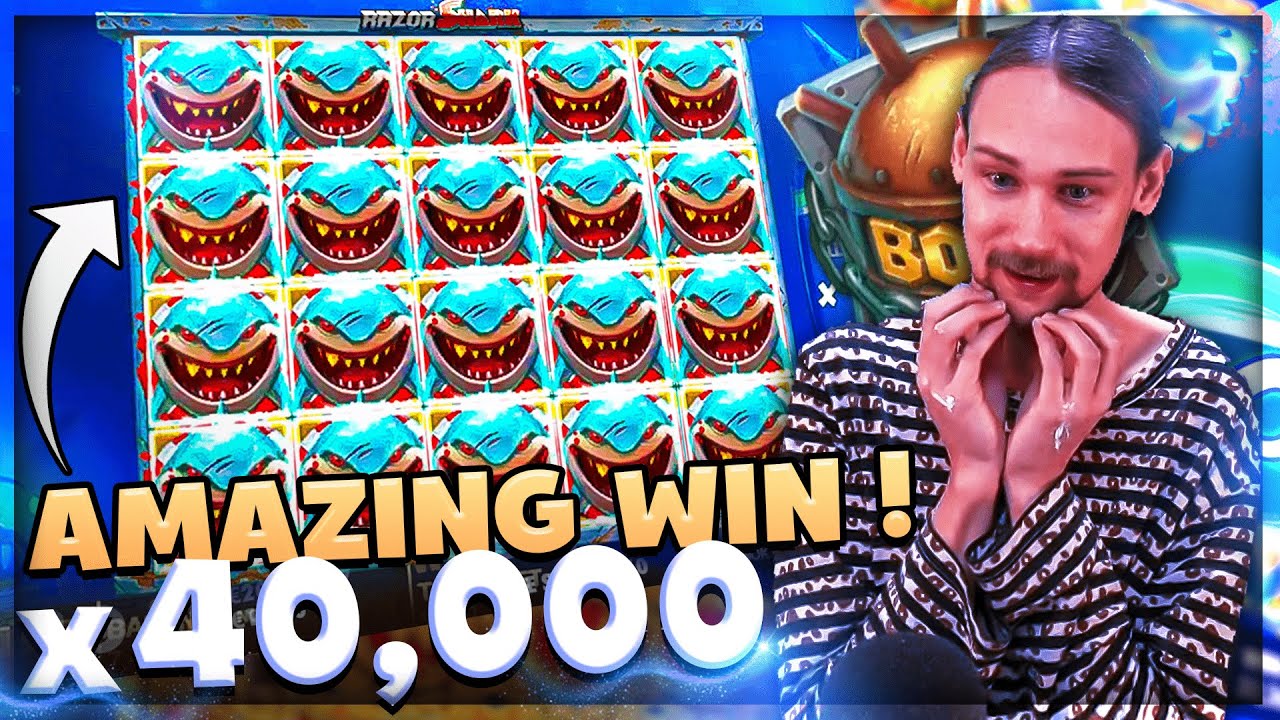 Streamer Crazy Epic Amazing Win x40.000 on Razor Shark Slot - TOP 10 BEST WINS OF THE WEEK !