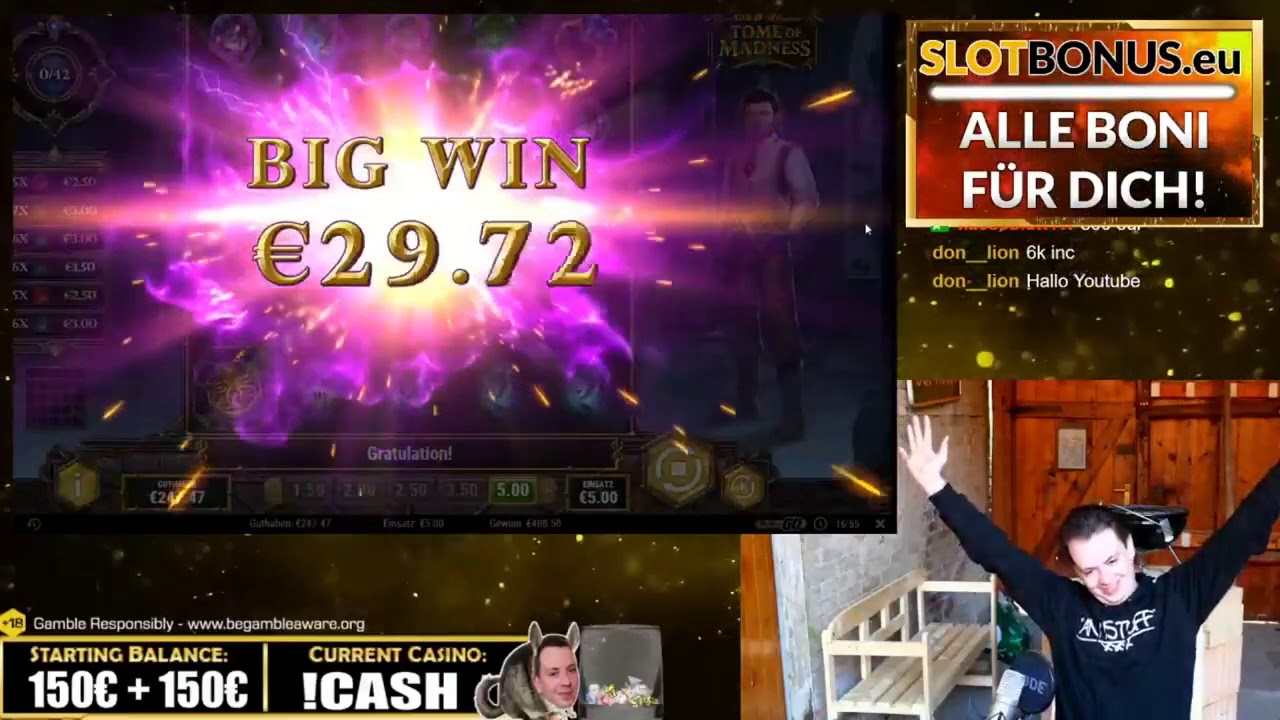 Tome of Madness 5€ Freispiele Session / casino / tragamonedas / tragaperras / slots / casinos online