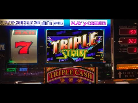 CLASSIC OLD SCHOOL CASINO SLOTS: TRIPLE CASH + TRIPLE STRIKE SLOT PLAY!